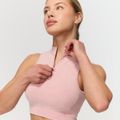Bezšvová športová podprsenka Fierce Baby Pink - GymBeam, veľkosť XS