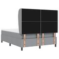 vidaXL Posteľ s pružinovým rámom Svetlosivá 140 x 190 cm látka