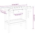 vidaXL Pracovný stôl so zásuvkou a zverákom 124x52x83 cm masívne drevo akácia