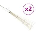 vidaXL Vonkajšie vianočné prskavky 2 ks, studená biela 20 cm, 280 LED