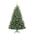 vidaXL Umelý Sklápací Vianočný Stromček Zelená 150 cm PVC a kov