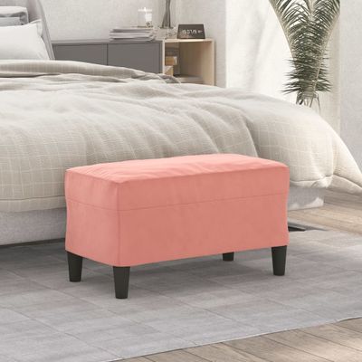vidaXL Lavička ružová 70x35x41 cm zamat