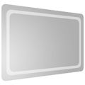 vidaXL Zrkadlo do kúpeľne s LED Priehľadná 90 x 60 cm tvrdené sklo