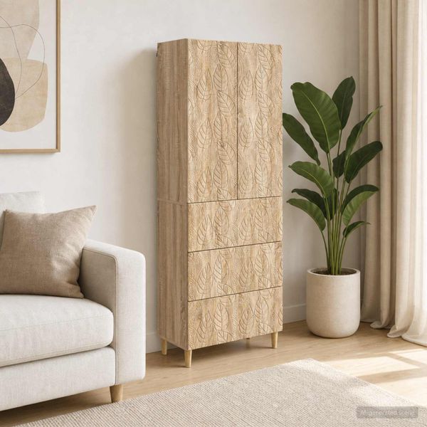 vidaXL Sada skríň 2 ks 66 x 34,5 x 90 cm Kompozitné drevo Dub sonoma