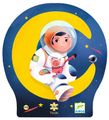 Siluetové puzzle Astronaut na Mesiaci 36 ks