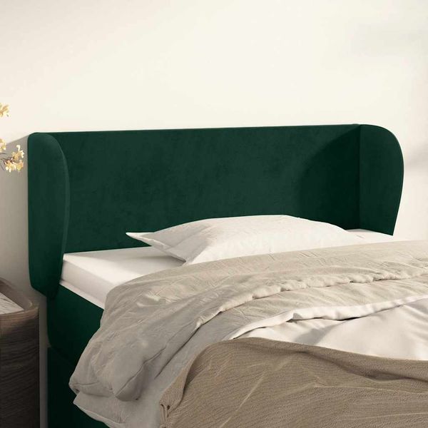 vidaXL Čelo postele so záhybmi tmavozelený 83x23x78/88 cm zamat