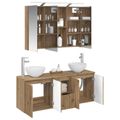 vidaXL Set kabinetov do kúpeľne 4 ks Dub artisan Kompozitné drevo