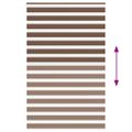 vidaXL Zebra roleta hnedá 140x200 cm šírka látky 135,9 cm polyester