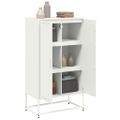 vidaXL Vysoká skrinka biela 68,5x38,5x123,5 cm oceľ