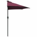 vidaXL Záhradný slnečník Bordeaux červená 294 x 150 x 223 cm