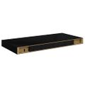 vidaXL Plávajúce nástenné police 4 ks, čierne 50x23,5x3,8 cm, MDF