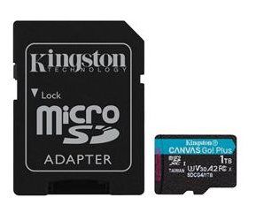 Pamäťová karta Kingston Canvas Go! Plus microSDXC 1TB Class 10, UHS-I, U3, V30, A2, 200/104MB/s (+ adaptér)