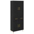 vidaXL Highboard Čierny dub 69,5 x 34 x 180 cm Kompozitné drevo