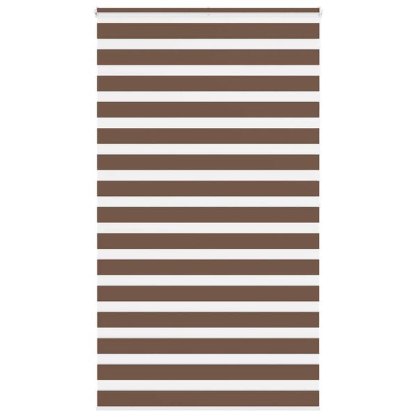 vidaXL Zebra roleta hnedá 130x200 cm šírka látky 125,9 cm polyester