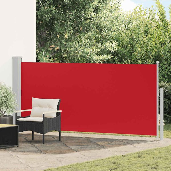 vidaXL Zaťahovacia bočná markíza červená 140 x 300 cm