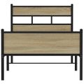 vidaXL Posteľný rám bez matraca dub sonoma 75x190 cm kompozitné drevo