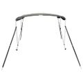 vidaXL Strieška Bimini s 3 oblúkmi a sieť. stenami 183x(154-167)x137cm