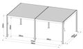 Bioklimatická pergola G21 Austin Premium 6x4 m, antracitová hliníková