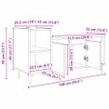 vidaXL TV skrinka 100 x 35 x 55 cm Staré drevo Kompozitné drevo
