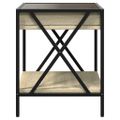 vidaXL Nočný stolík s nekonečnými LED dub sonoma 40x40x49 cm