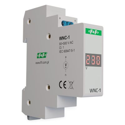 Voltmeter jednofázový F&F WNC-1 na DIN lištu