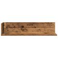 vidaXL Nástenné police 2ks staré drevo 75x16,5x16,5cm kompozitné drevo