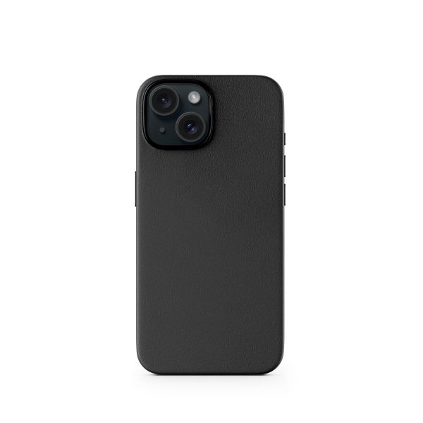 Epico Mag+ kožený kryt iPhone 15 Plus - černá