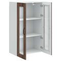 vidaXL Nástenný sklenený kabinet PORTO Hnedý dub 60 x 31 x 100 cm