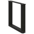 vidaXL Nohy konferenčného stolíka v tvare U, 2 ks, čierne, 50 x (42-43) cm, oceľové
