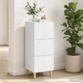 vidaXL Zásuvkový kabinet Biela s vysokým leskom 33 x 34,5 x 90 cm