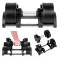 Činka liatinová nastaviteľná 1x2-24kg, REBEL ACTIVE RBA-2332-24