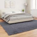 vidaXL Koberec z umelého ovčieho kožucha TAFALLA Antracitová Polyester