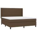 vidaXL Boxspring posteľ s matracom tmavohnedá 180x200 cm látka