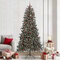 vidaXL Umelý vianočný stromček Zelená 240 cm PVC, plast a oceľ