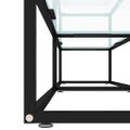vidaXL TV stolík biely mramorový 200x40x40,5 cm tvrdené sklo