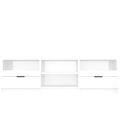 vidaXL TV stolík lesklý biely 150x33,5x45 cm spracované drevo