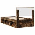 vidaXL Rám postele Dymová dub 100 x 200 cm Kompozitné drevo