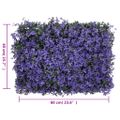 vidaXL Umelý plot z listov 24 ks fialový 40x60 cm