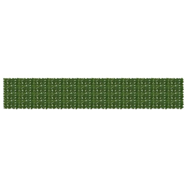 vidaXL Balkónový plôtik s listami Zelená 600 x 100 cm