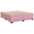 vidaXL Posteľ boxspring s matracom Ružová 200 x 200 cm Zamat