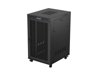 19'' Voľne stojaca racková skriňa 27U 800X1000 čierny lcd s perforovanými dverami lanberg (flat pack) V2