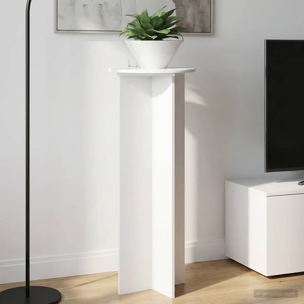 vidaXL Stojan na rastliny 2 pcs Biela s vysokým leskom Ø40 x 100 cm