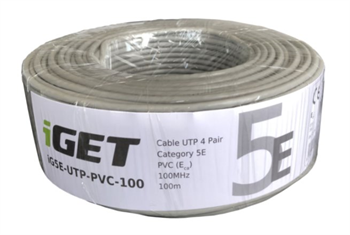 Sieťový kábel iGET CAT5E UTP PVC Eca 100m/role Sieťový kábel iGET CAT5E UTP PVC Eca 100m/role