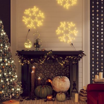 vidaXL Silueta vianočnej vločky s LED 2 ks teplé biele 38x37 cm