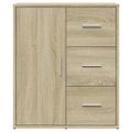 vidaXL Komody 2 ks dub sonoma 60x31x70 cm kompozitné drevo