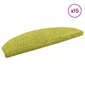 vidaXL Samolepiace schodové rohože 15 ks 80 x 24,5 x 3,5 cm Zelená