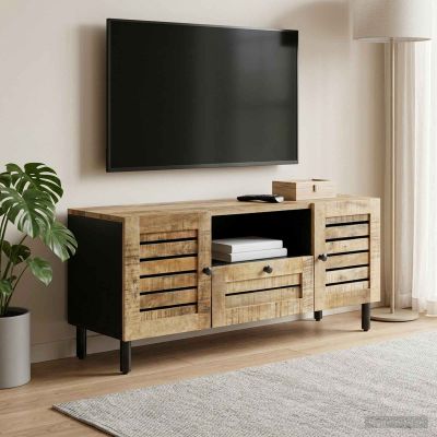 vidaXL Úložné skrine Prírodná 105 x 33 x 46 cm Masívne mango drevo