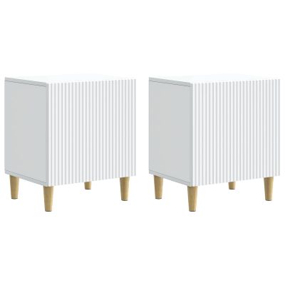vidaXL Nočný stolík 2 pcs Biela 43 x 34,5 x 50 cm Kompozitné drevo