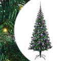 vidaXL Umelý predsvietený vianočný stromček Zelená 150 cm PVC a kov