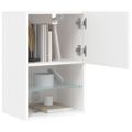 vidaXL TV skrinky s LED svetlami 2 ks biele 40,5x30x60 cm